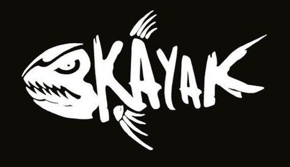 Kayak Fishing Decal White Choose Size