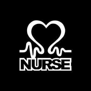 Nurse Decal White Choose Size