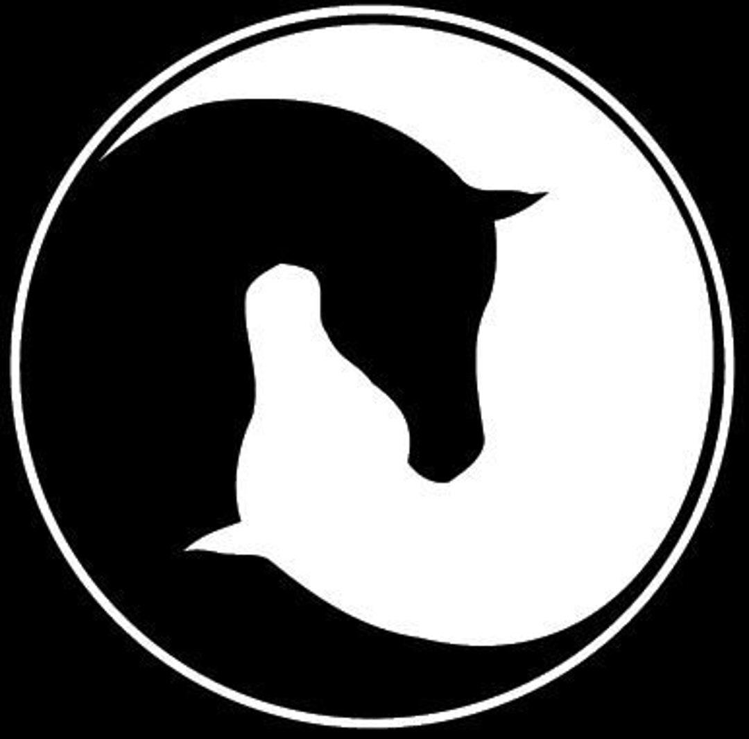 Horse Yin Yang Decal White Choose Size - Etsy