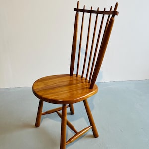 Vintage Wooden Chair/ Dutch Mid Century Modern/1970s