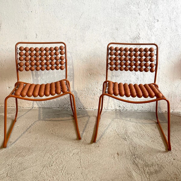 Lot de 2 incroyables chaises pop art/design unique/années 90