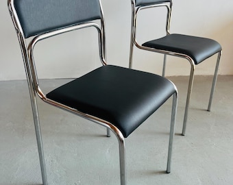 Vintage Bauhaus Chrome Chairs / Modernist Dining Chairs/ 1990s