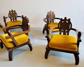 1 of 4 Vintage Ettore Zaccari Armchairs