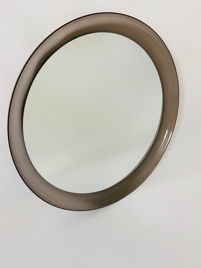 Vintage Acrylic Round Mirror Meblo Guzzini image 2