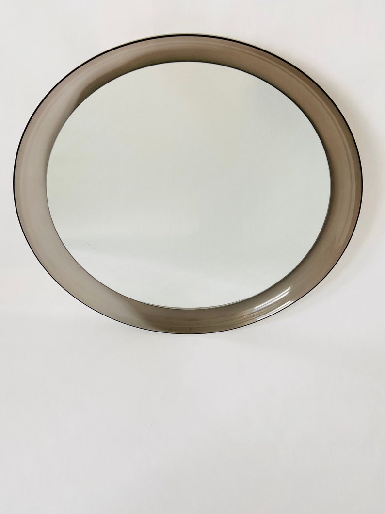 Vintage Acrylic Round Mirror Meblo Guzzini image 1