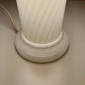 White glass table lamp / murano style / 1970s image 2