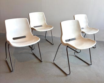Set of 4 Vintage chairs made by Meblo for Overman/ Sweden /1970s