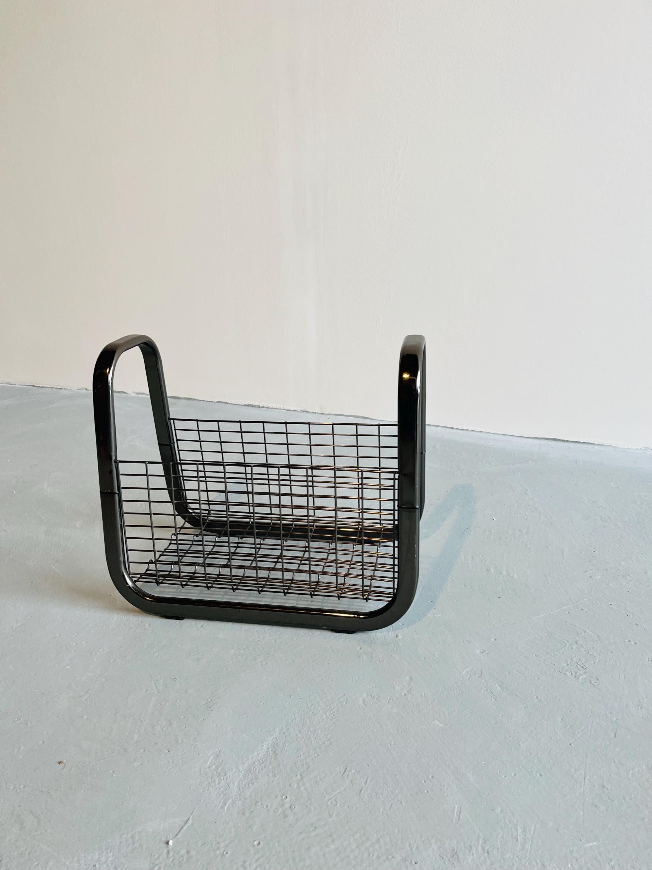 Vintage Metal Magazine Rack/ 1980s - Etsy