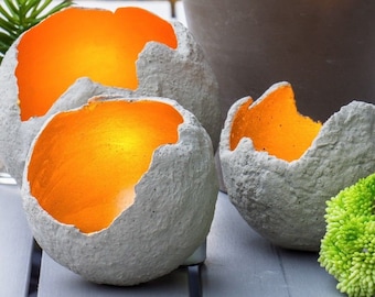 Concrete light sphere, fire sphere, various color options
