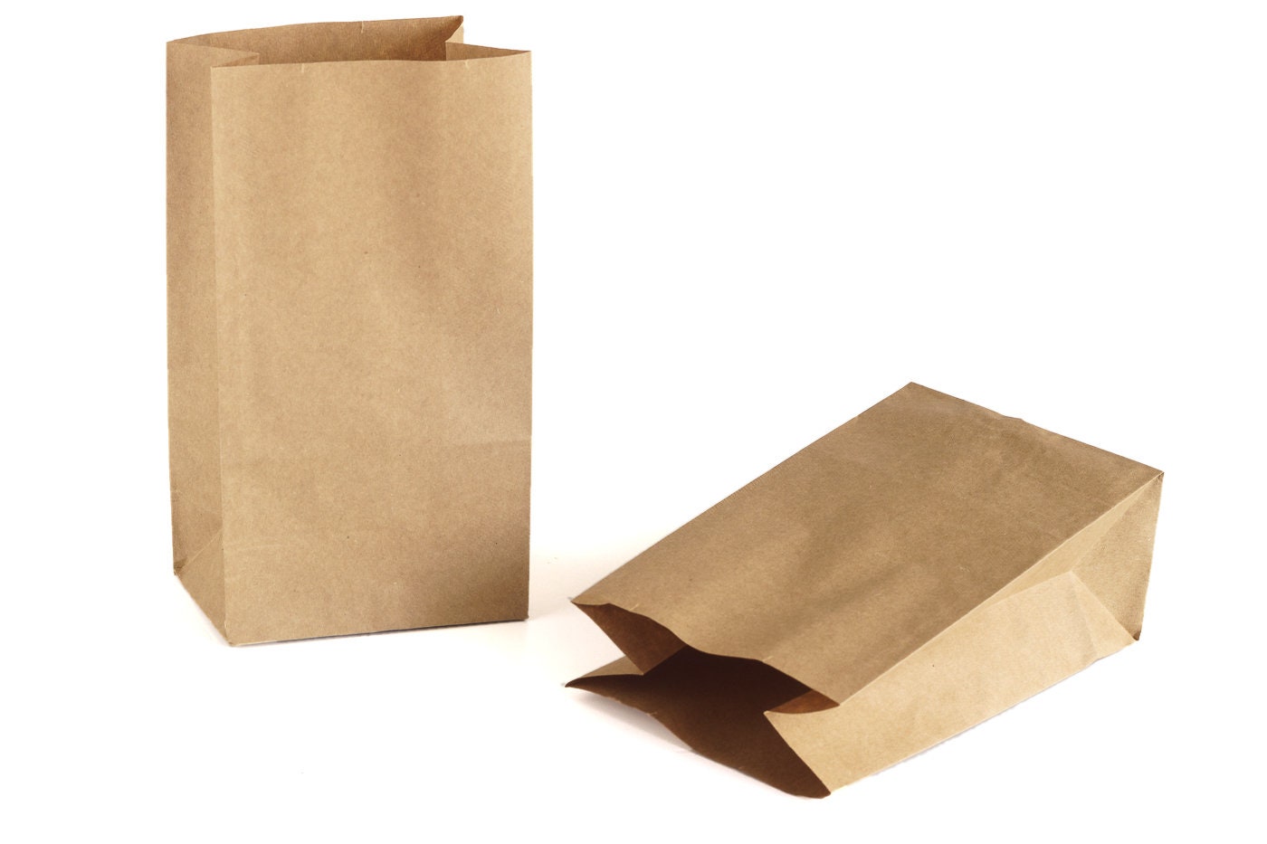 25 kraft paper bags, paper bags with block bottom e.g. for Advent calendars, 160 x 95 x 60 mm