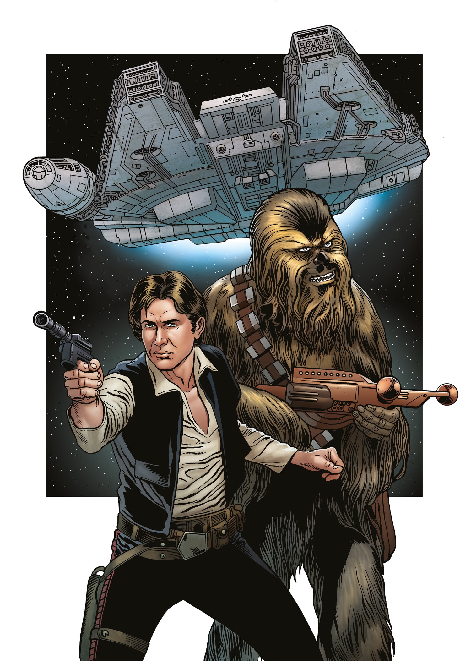 Han Solo and Chewbacca Star Wars print. | Etsy