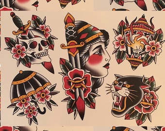 Traditional Tattoo Flash | Etsy