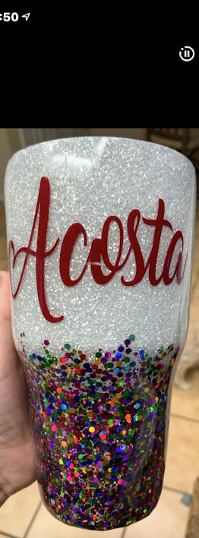 custom epoxy tumblerombre glitter tumbler stainless steel