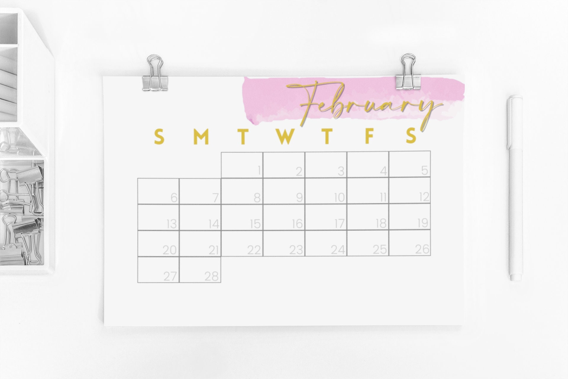 2022 Printable Calendar 12 Month Calendar A4 Letter Size Etsy