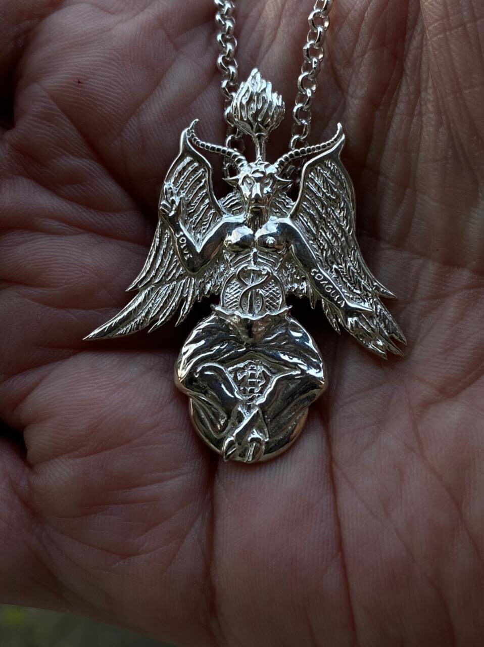 Baphomet Pendant Occult Jewelry Devil charm satanic Necklaces Etsy