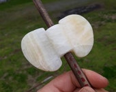 Beautiful bannerstone atlatl with stone headed spear