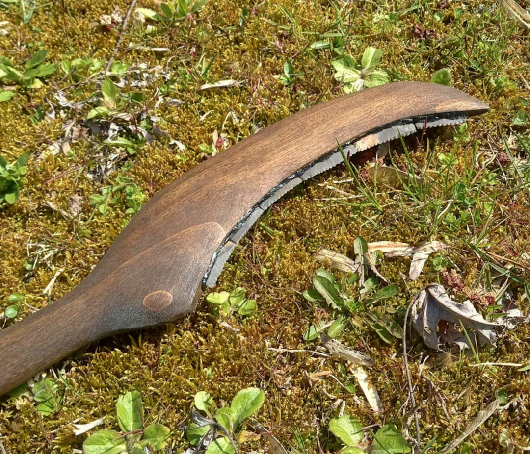 Stone age neolithic flint sickle etsy