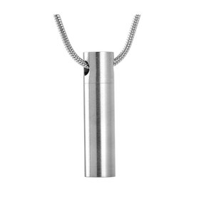 ashes urn pendant keepsake cremation jewellery Cross Heart Cylinder memorial necklace locket charm with ash funnel fill kit and snake chain