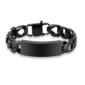 men male unisex black stainless steel metal CREMATION JEWELLERY Bracelet ashes urn keepsake memorial with funnel fill kit