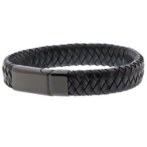 men male CREMATION JEWELLERY Bracelet ashes urn Leather and metal 20 cm keepsake memorial with funnel fill kit