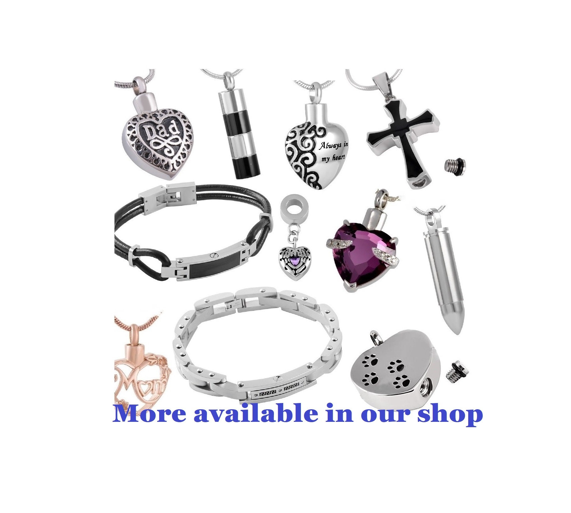 CREMATION JEWELLERY Ashes Urn Pendant Keepsake Cross Heart Etsy UK