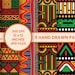 6 Hand Made African Digital Scrapbook Paper African Background Kwanzaa ...