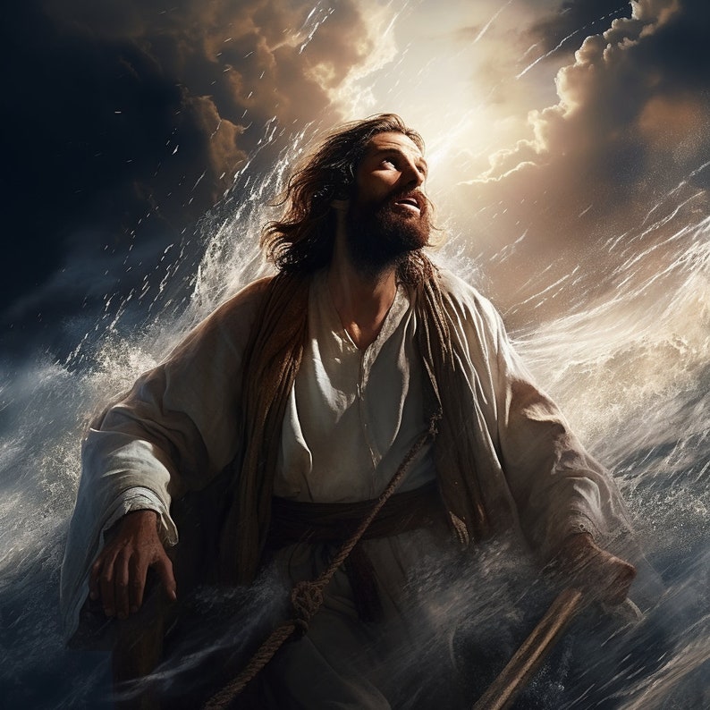The Tempest is Raging | Calming the the Sea | Jesus Christ | Christian ...