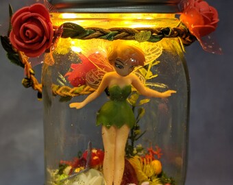 miniature tinkerbell figurines