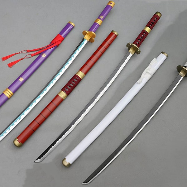 Réplique en bois 1:1 d'épée de jeu de rôle Roronoa Sauron, épée Roronoa Sauron du roi des voleurs, épée de samouraï d'anime, épée de samouraï, cadeau pour lui