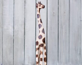 Hand-crafted Wooden Giraffe, 60cm