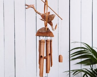 Giant Bamboo Windchime, Dragon, Hand-crafted