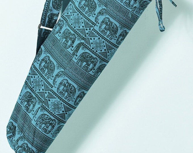 Elephant Design Cotton Yoga Mat Bag