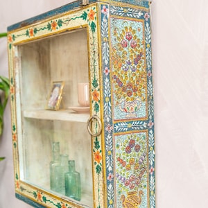 Indian Glazed Wall Showcase, Kanchana, Handpainted