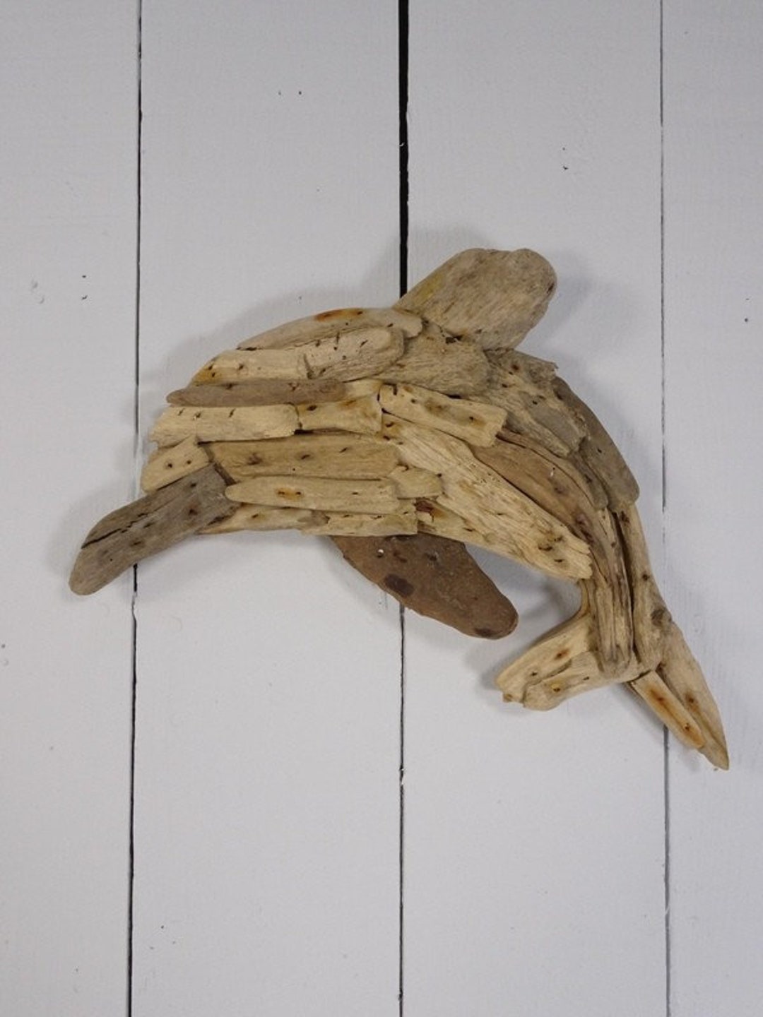 Handcrafted Driftwood Dolphin Wall Hanger Etsy
