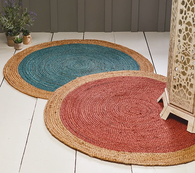 Tapis En Jute Coloré