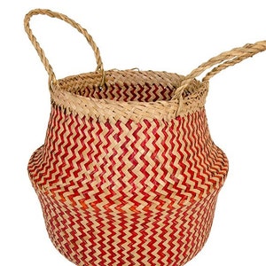 Seagrass ZigZag Weave Basket