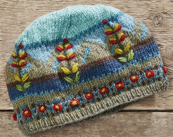 Hi Pebble Hand Knit Beanie Hat