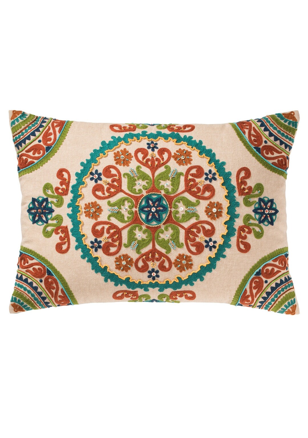 2 X Embroidered Cushion Covers 35 X 50cm Etsy