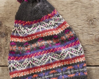 Ehani Hand Knit Fair Isle Slouch Hat