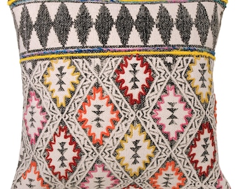 2 housses de coussin imprimées en bloc indien Jalkamal, 50 x 50 cm