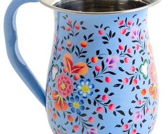 Ketaki Enamel Jug, Hand Painted - Handcrafted