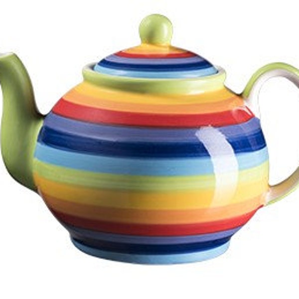 Rainbow Teapot Etsy