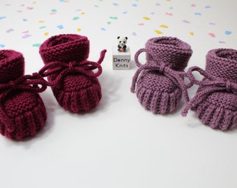 Hand Knitted baby booties, Baby footwear, Baby shoes, 0-3 Months, 3-6 Months,Baby shower gift, Baby Announcement, Baby gift