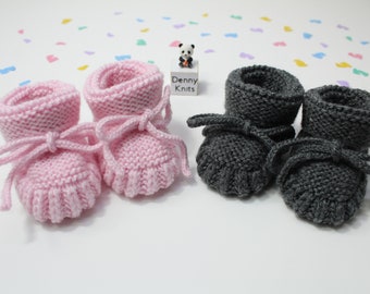 Hand Knitted baby booties, Baby footwear, Baby shoes, 0-3 months, 3-6 months, 6-9 Months, gender neutral, baby gift, baby shower gift
