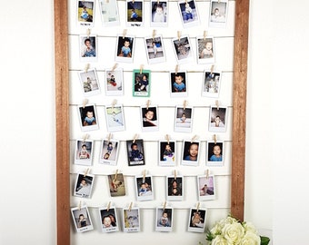 Custom Timber Instax Polaroid Hanging Holder Frame for Wedding Birthday Guest Book Sign