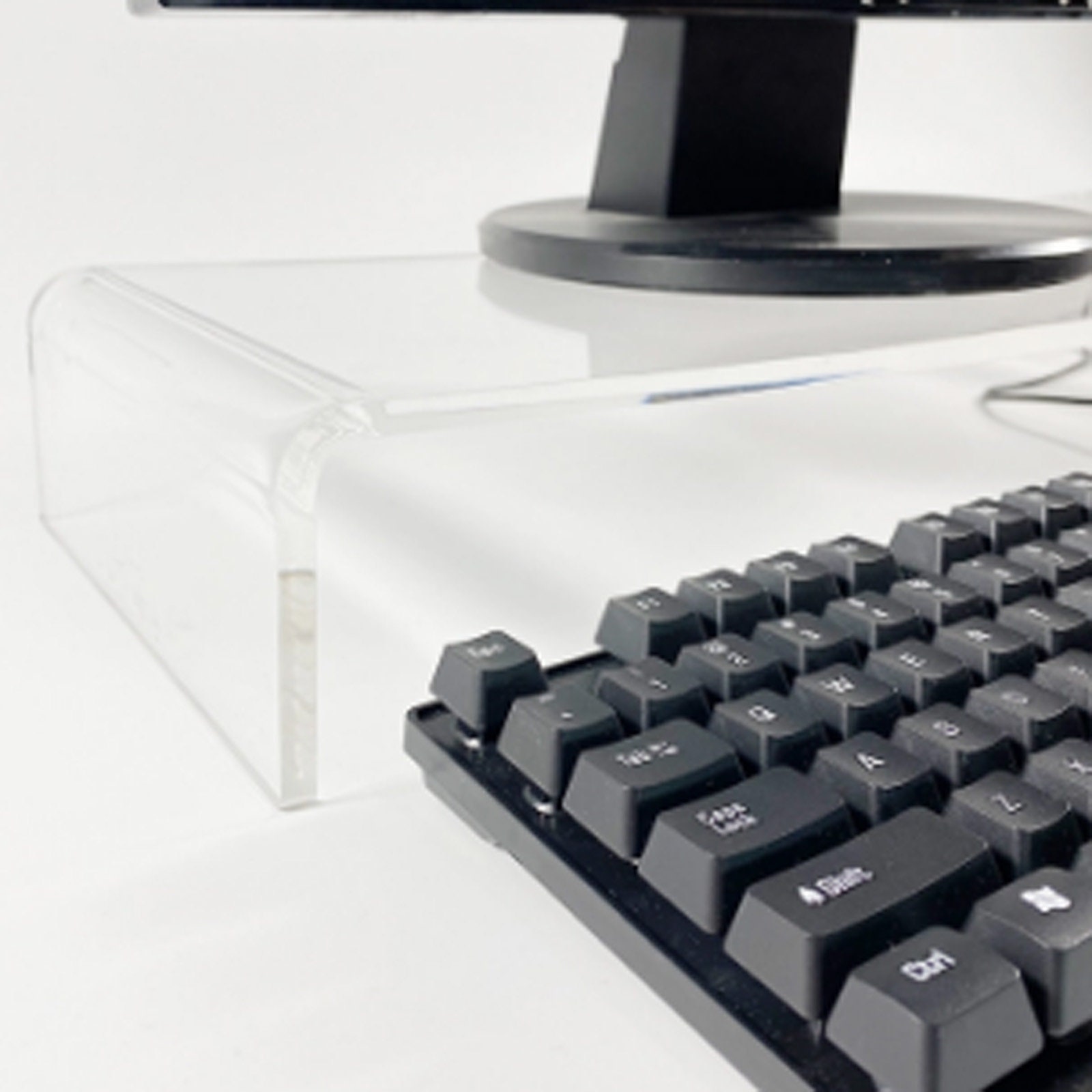 Custom Home Clear Acrylic Monitor Stand Tabletop Laptop PC Computer ...