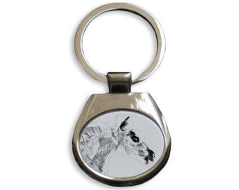 Falabella Keyring, Keychain with a horse, Key ring, Metal Key Holder, Solid Key Pendant, Graphics