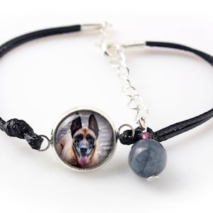 Malinois Bracelet with a photo of a dog, Customizable jewelry for pet lovers, Your photo, Handmade