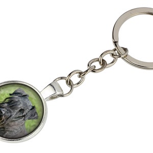 Cesky Terrier Keyring with a photo of a dog, Customizable keychain for pet lovers, Your photo, Handmade