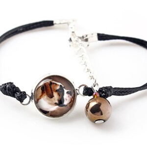 American Bulldog Bracelet with a photo of a dog, Customizable jewelry for pet lovers, Your photo, Handmade